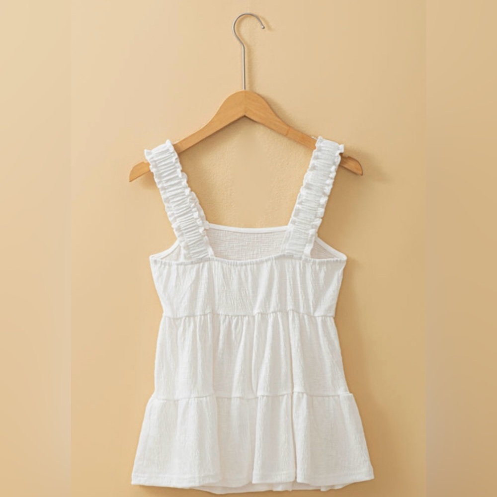 White Ruffle Top - Picture 6 of 10